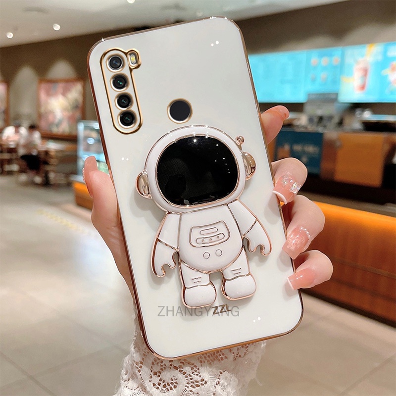 ốp lưng Realme 5 5i 6i 5 pro c3 TPU Mạ điện 3D Phi hành gia có chân đế ốp điện thoại Realme 5 5i 6i 5 pro c3