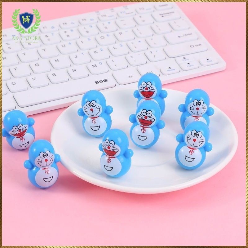 [FREESHIP] Lật đật Doraemon mini, mô hình Doraemon, lật đật cho bé Doremon và những người bạn, AKA Store