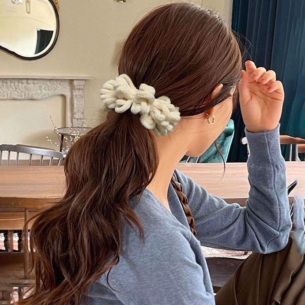 Dây Cột Tóc Co Giãn Bản Rộng Đính Nơ Phong Cách Hàn Quốc Cho Nữ