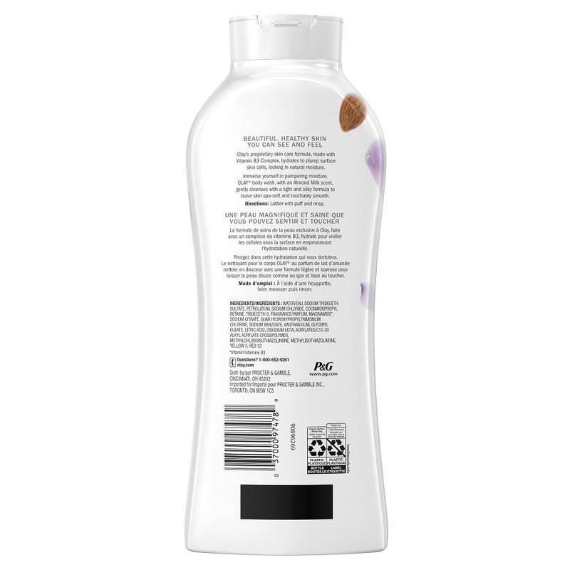 Sữa tắm Olay Body wash Hydrating Clean Almond Milk 650ml | BigBuy360 - bigbuy360.vn