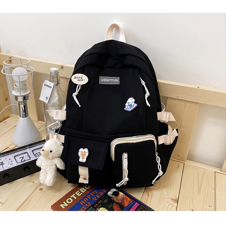 Balo Ulzzang Đi Học Unisex Siêu Cá Tính 𝑻𝒂̣̆𝒏𝒈 𝑺𝒕𝒊𝒄𝒌𝒆𝒓 Dễ Thương Chống Nước BLL15