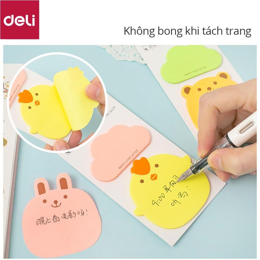 Giấy nhớ học sinh hình dễ thương Deli - Màu ngẫu nhiên - Giấy note, giấy nhắn - 6439