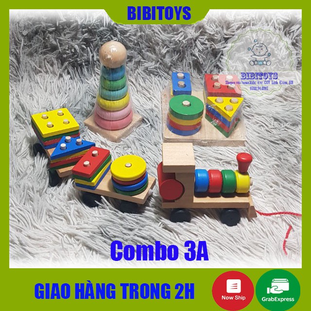 [Mã LIFETOYS1 giảm 30K đơn 99K] [RẺ VÔ ĐỊCH] Combo Đồ Chơi Gỗ Phát Triển Trí Tuệ Cho Bé Vừa Chơi Vừa Học