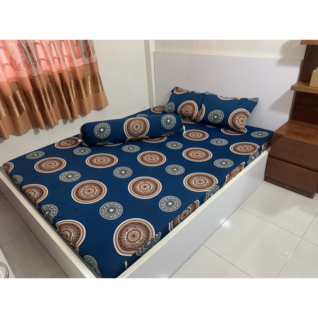 Trọn bộ ga gối thun lạnh 3D Hàn Quốc - Mã 01