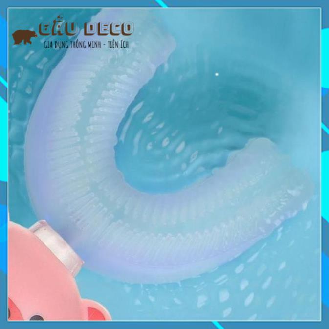 Bàn chải điện chữ U cho bé từ 2- 8 tuổi đánh răng tự động