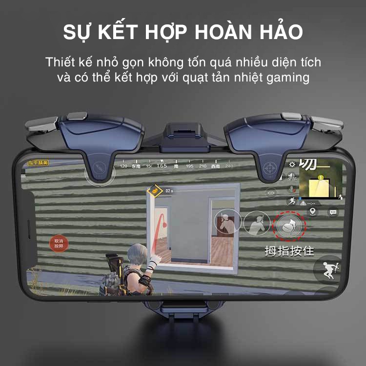 Nút bắn Pubg, FF, Rol mobile memo Ak05-AK02, nút bấm auto tap 30 nhịp/s , nút gaming tặng kèm 4 bao tay siêu nhạy game.