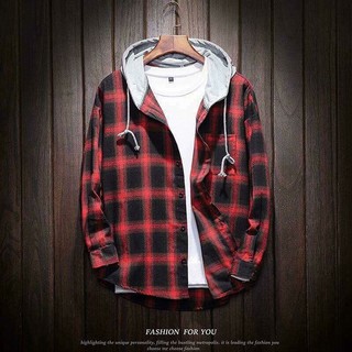Áo khoác Flannel( Xám và Đỏ)