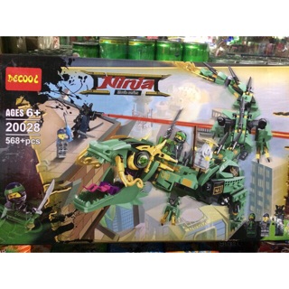 Mẫu Mô Hình Lego Decool 20028 NinjaGo Rồng Xanh (568 mảnh)