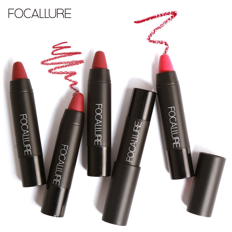 FOCALLURE Son môi Matte Lipstick Son lì tông màu đỏ hiệu quả lâu trôi 12 màu Son môi mờ