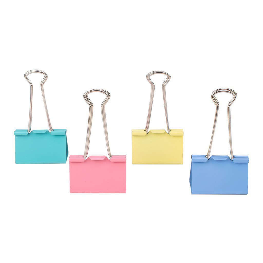 Kẹp bướm màu 15mm 19mm 25mm 32mm 41mm 51mm kẹp giấy nhiều màu Binder Clips