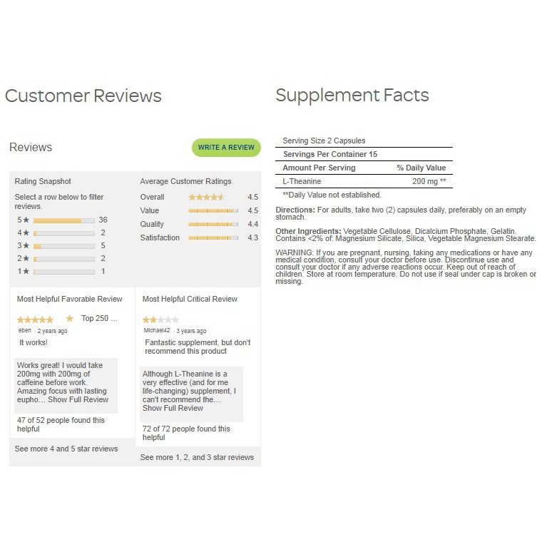 Viên uống bổ não - giảm stress Puritan's Pride L-Theanine 200mg 60 viên | BigBuy360 - bigbuy360.vn