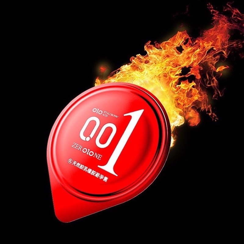 Bao Cao Su OLO Siêu Mỏng 0.01 Vỏ Đỏ Công Dụng Ấm Nhẹ