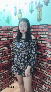 JUMPSUIT HOA BẸT VAI ( có quay clip thật )