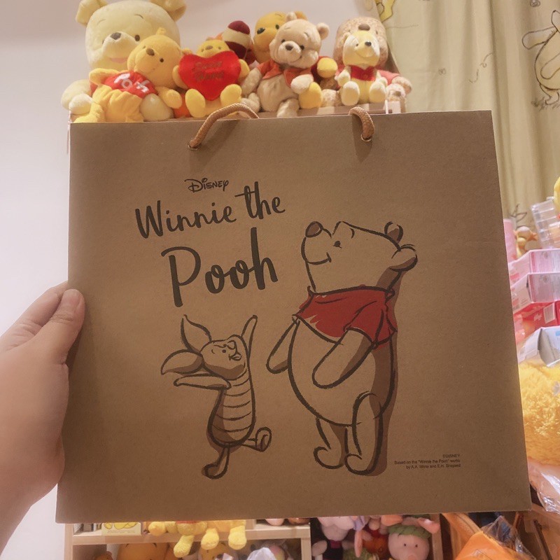 Túi giấy kraft gấu Pooh