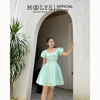 Đầm dự tiệc thiết kế dáng xoè tay phồng Moolys MD018