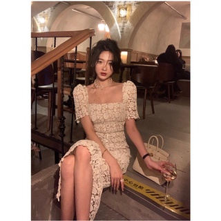 Lace Midlength Dress New French chic Party MIDI for Summer 2022 for women