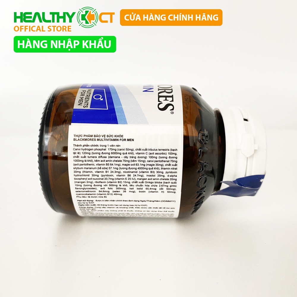 Vitamin Tổng Hợp Cho Nam Blackmores Men’s Performance Multi Lọ 50 viên