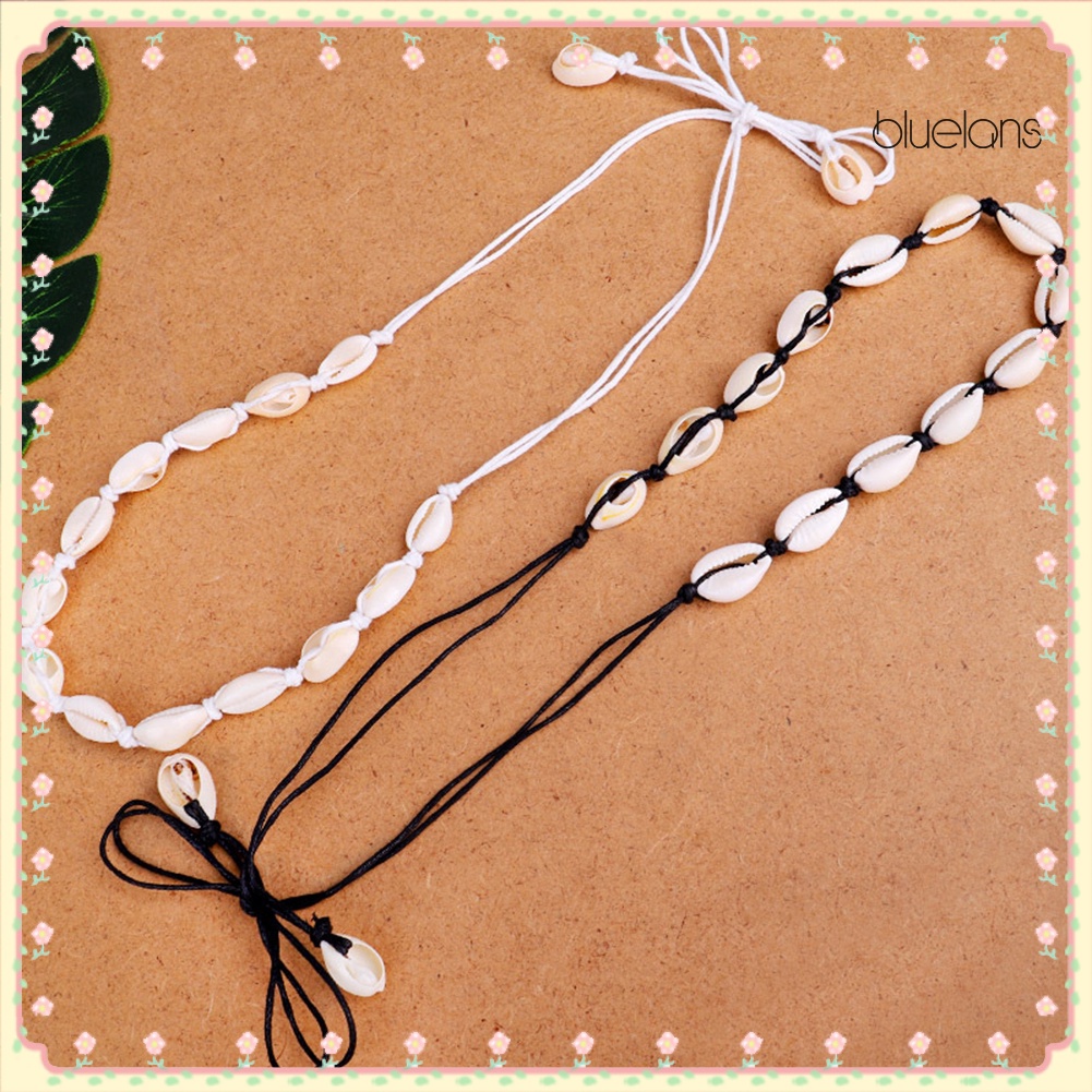 Vòng Cổ Choker Thắt Nút Mặt Hình Vỏ Sò Phong Cách Bohemian Thời Trang Đi Biển Mùa Hè
