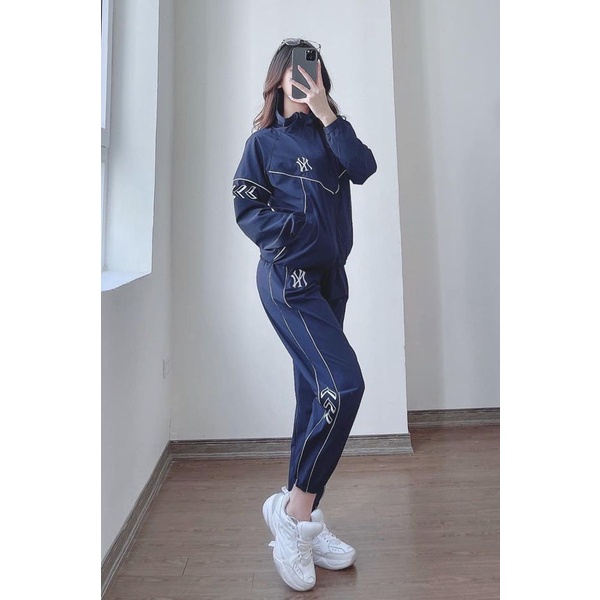 Bộ gió 2 lớp thể thao NY, bộ gió mềm dành cho nữ