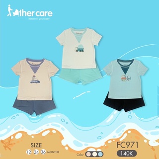 Bộ cộc bé trai chất pettit father care mềm mát