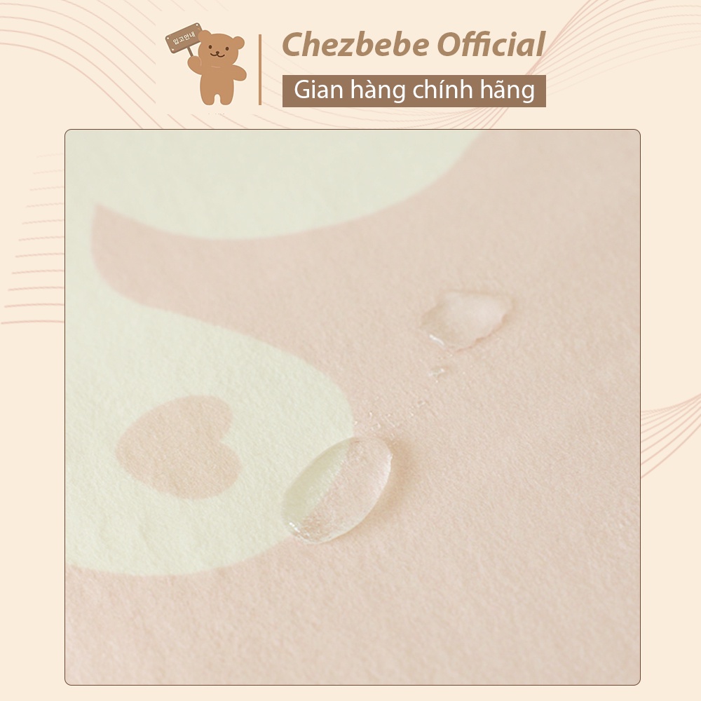 Tấm lót chống thấm cho bé 1 mặt chần bông có thể dùng thay đệm, an toàn cho da nhạy cảm Chezbebe