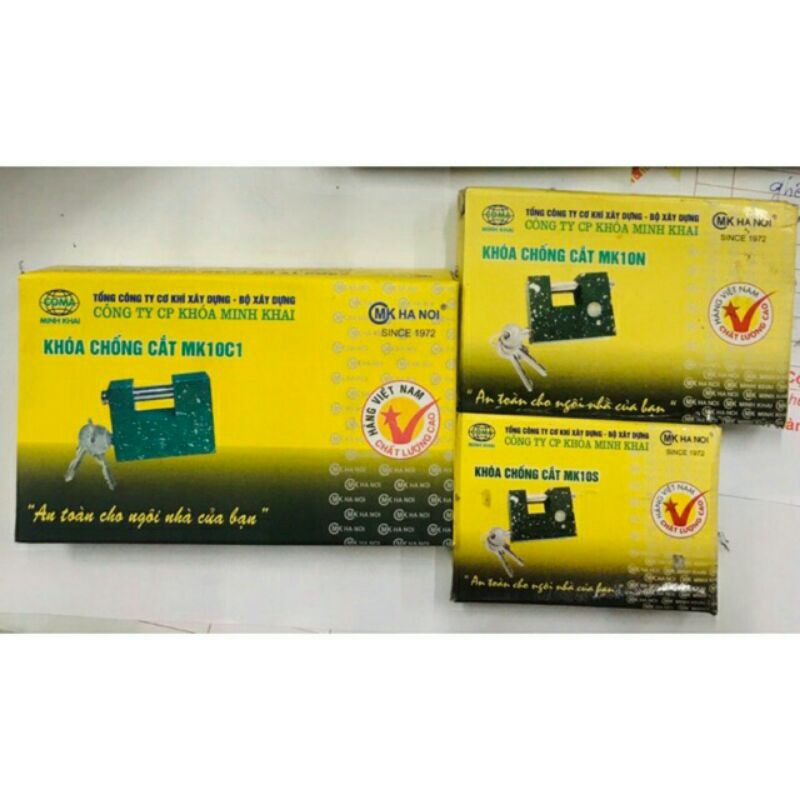 Khóa Cầu Ngang Minh Khai,Chống Cắt Cầu 8-10-12 (3 chìa)