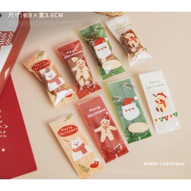 set 100 vỏ túi bánh kẹo noel