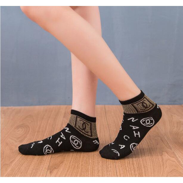 Set 5 đôi vớ Cotton ngắn thời trang mới cho nữ