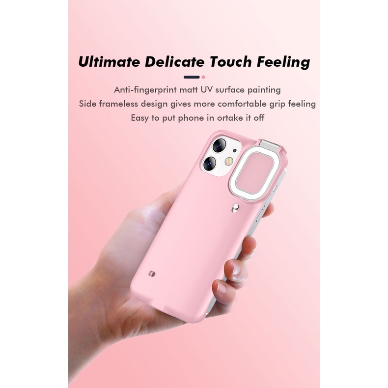 Ốp điện thoại có đèn led thời trang 2021 thích hợp cho Iphone 12 11 Xs Pro Max