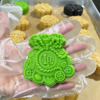 Khuôn 3D Trung Thu Hình Túi Tiền Chữ Lộc 150gram (1 mặt)