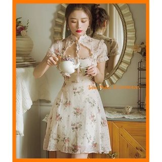 [Sẵn Hàng]♥️Đầm,Váy Cổ Nga Hoa Nhí Ulzzang(ảnh thật) Size S,M,L