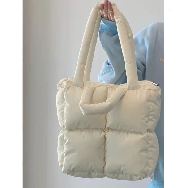 Túi tote Vuông Vải cotton Mềm Mại Phong Cách Âu Mỹ 2021