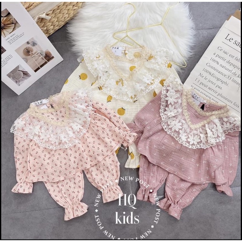 Bộ đũi dài tay cho bé gái