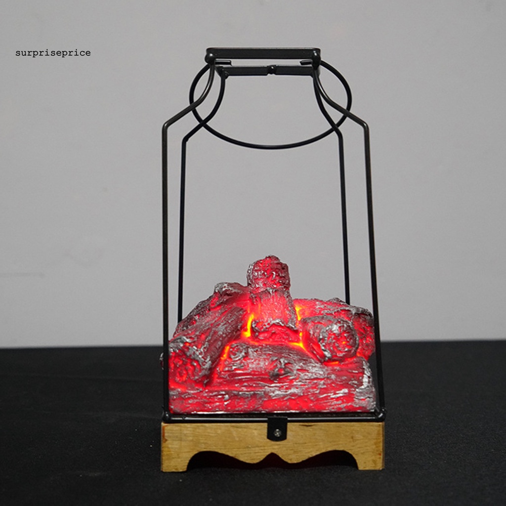 Đèn giả ngọn lửa than trang trí quán rượu/ spa độc đáo