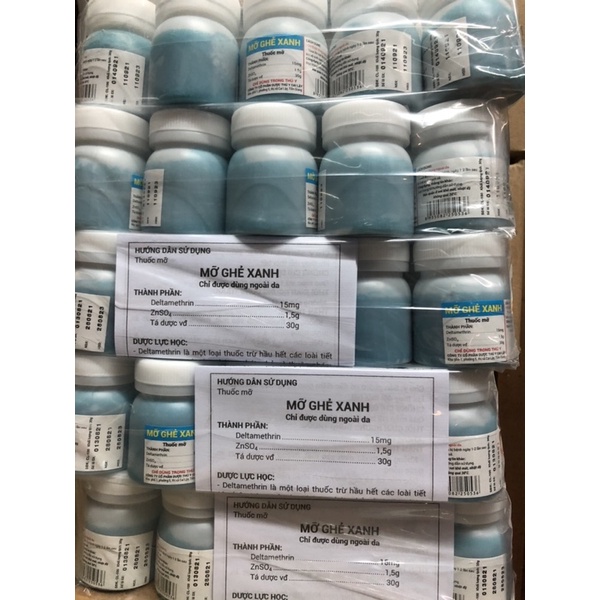 Mỡ ghẻ xanh bôi ghẻ vết thương, trừ ve rận cho chó mèo