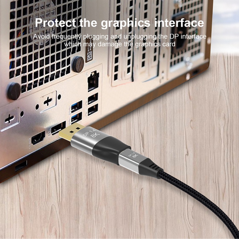 Đầu ChuyểN IOR DP1 4 ĐầU CắM Sang Mini DP 8K 60Hz 4K 144HZ