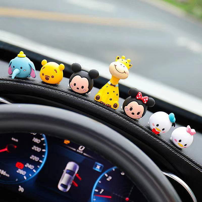 Phụ kiện hình các nhân vật Mickey kiểu dáng dễ thương trang trí nội thất xe hơi cho nữ