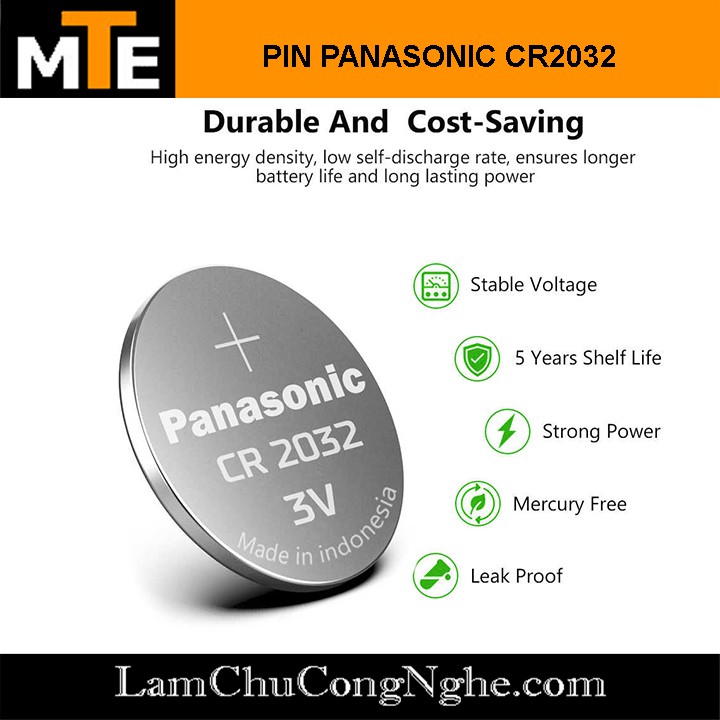 Pin cúc áo Cmos Panasonic CR2032 lithium 3V