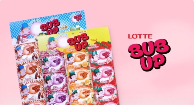 Vỉ 24 pack kẹo Gum thổi BUB UP trái cây Lotte