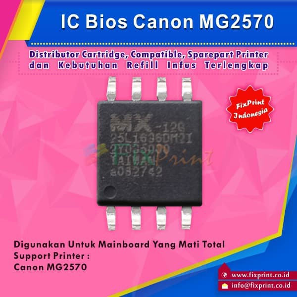 Bảng Mạch Canon Mg2570 Bios Ic- Firmware Canon Mg2570- Dead Total Fpjnew3217