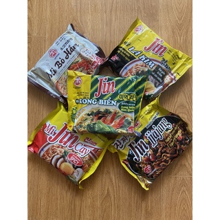 Combo Mì Jin Ottogi 5 loại ( cay , rong biển , xốt tương đen , lá kim , bò hầm )
