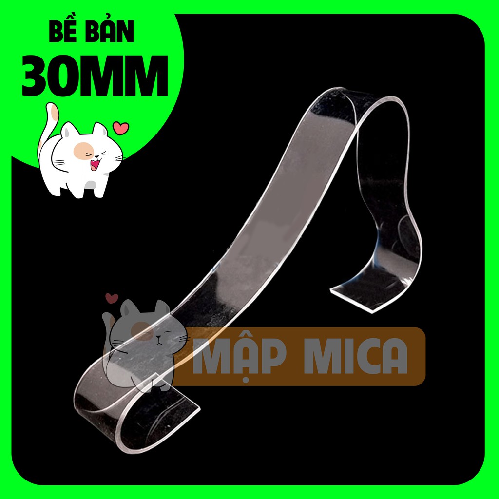 Combo 10 Ruột Mica TRONG SUỐT Bề Bản 30mm Trưng Bày Nông Giày/Dép