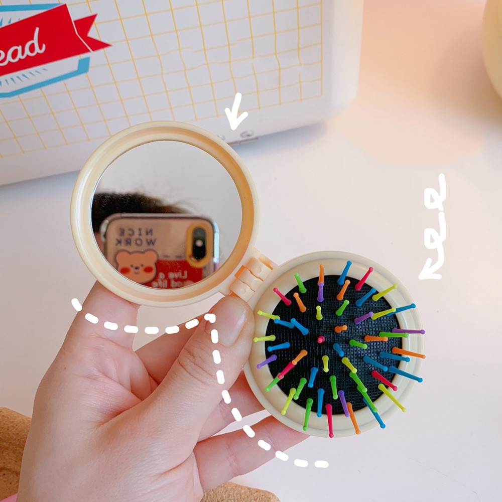 Gương Lược Gấp Cầm Tay Mini Dễ Thương GIAO NGẪU NHIÊN - Dumi Shop