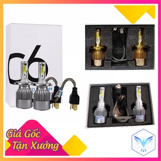 Đèn pha led c6 cao cấp 36w chuẩn 3800lm mẫu 2020 - hộp 2 bóng
