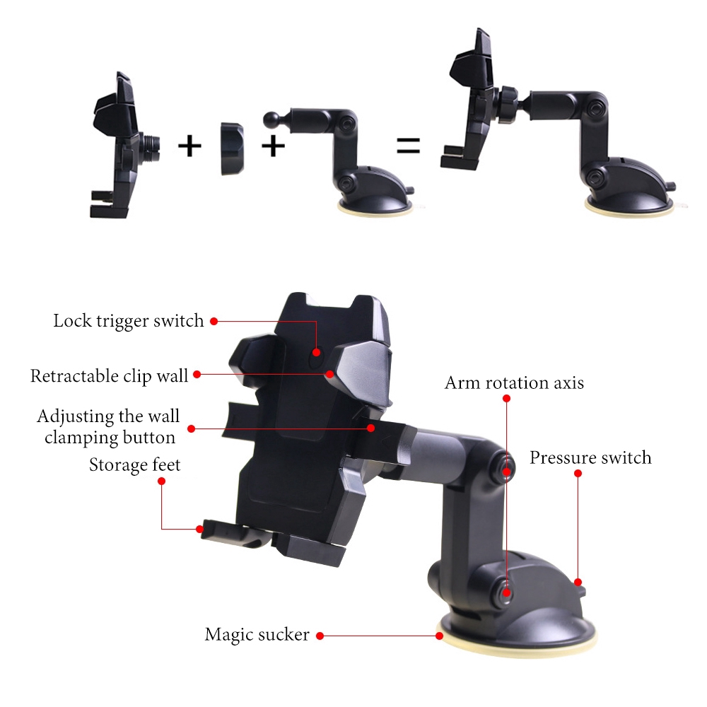Giá Đỡ Điện Thoại Xoay 360 Độ Cho Xe Hơi