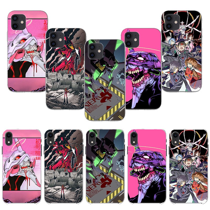 Ốp điện thoại silicon họa tiết anime Neon Genesis Evangelion NS38 cho iPhone XR X Xs Max 8 7 6s 6 Plus 5 5s SE 2020