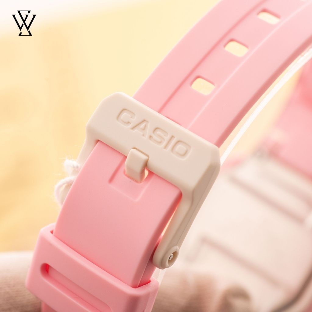 Đồng Hồ Điện Tử Nữ Casio WATCHSTORE LA-20WH-4A1DF Thiết Kế Mặt Kính Nhựa 30.5 mm, Dây Đeo Và Vỏ Nhựa Màu Hồng Trẻ Trung