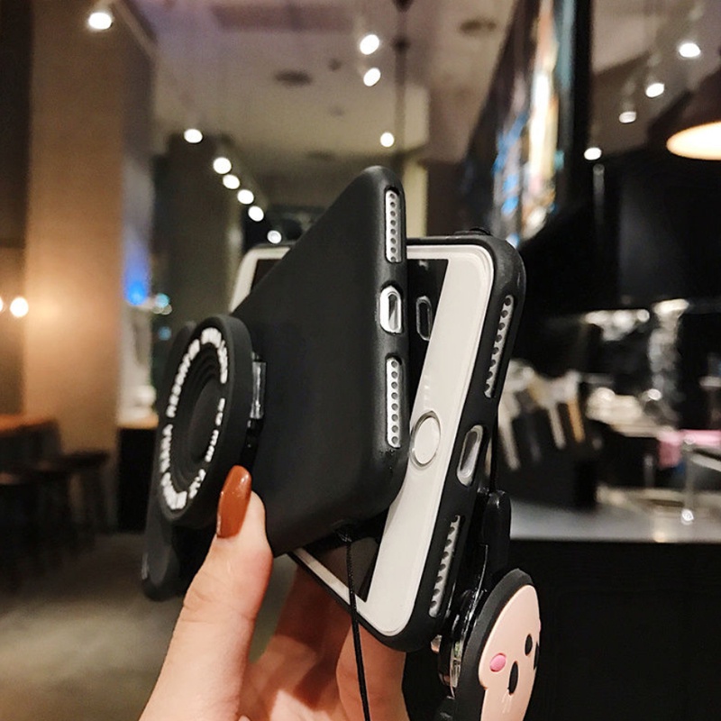 Ốp điện thoại Tpu mềm có gương hình Mickey Minnie thích hợp cho Iphone 6 6s 7 8 Plus Se 2020 X Xr Xs Max 11 12 Pro Max