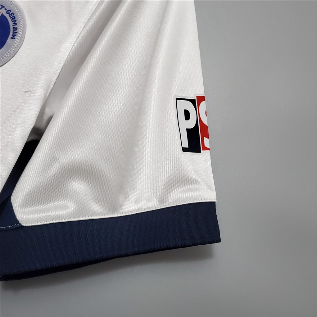 Áo Bóng Đá Màu Trắng Phong Cách Paris PSG Away 98-99