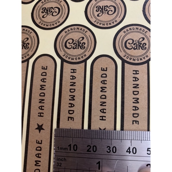 1.000 Tem Dán Niêm Phong - Giấy Kraft - Cake